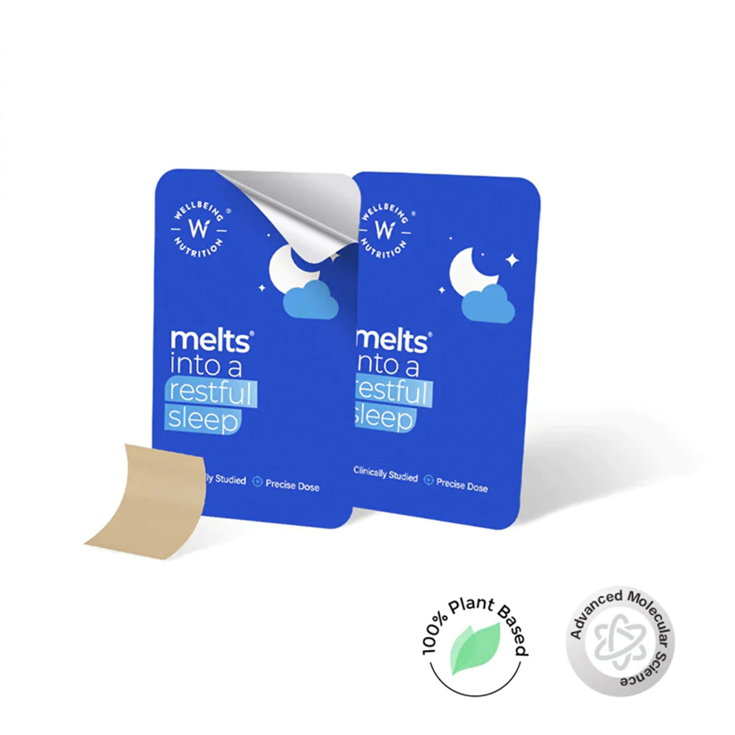 Wellbeing Nutrition Melts Restful Sleep Plant Based Oral Thin Strips - Calming Chamomile Lavender Flavor