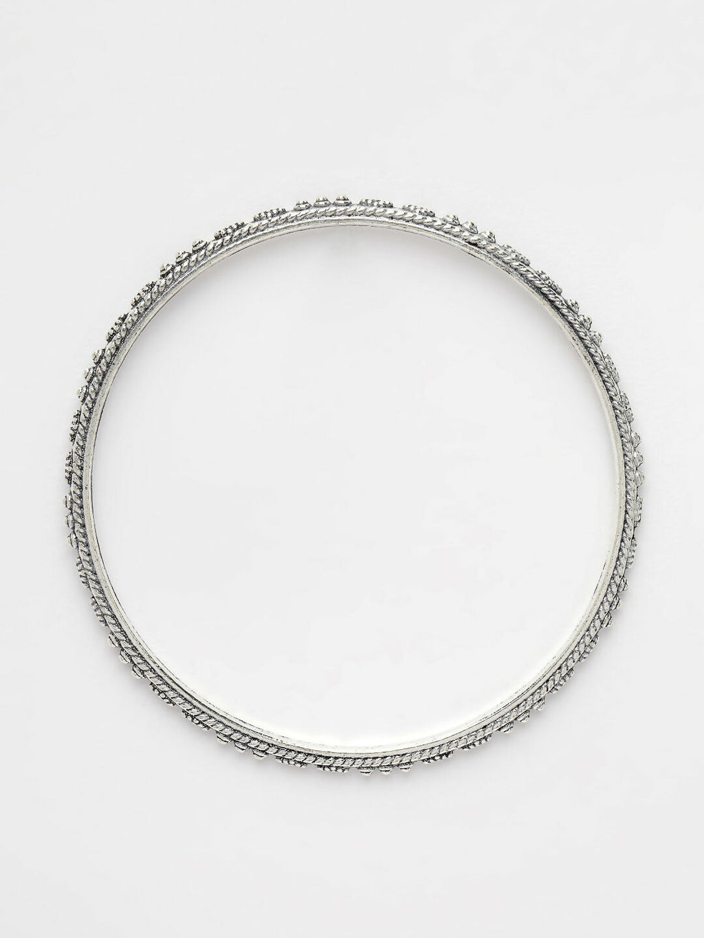 NVR Women's Set of 6 Silver-Toned German Silver Oxidised Bangles