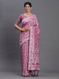 Shree Shyam Fashion Linen Cotton Purple Saree