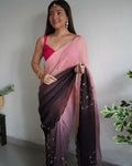 Vamsee Antara Brown Georgette Saree