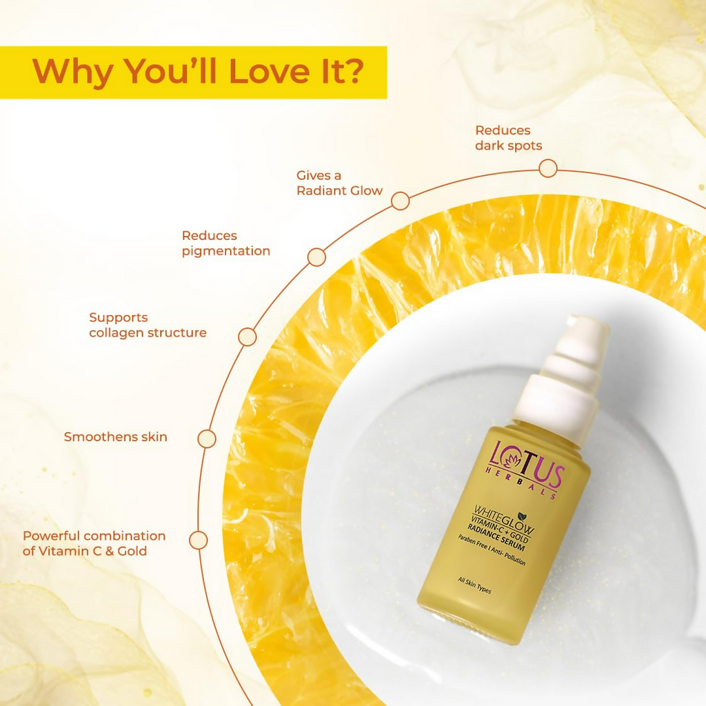 Lotus Herbals WhiteGlow Vitamin C and Gold Radiance Face Serum