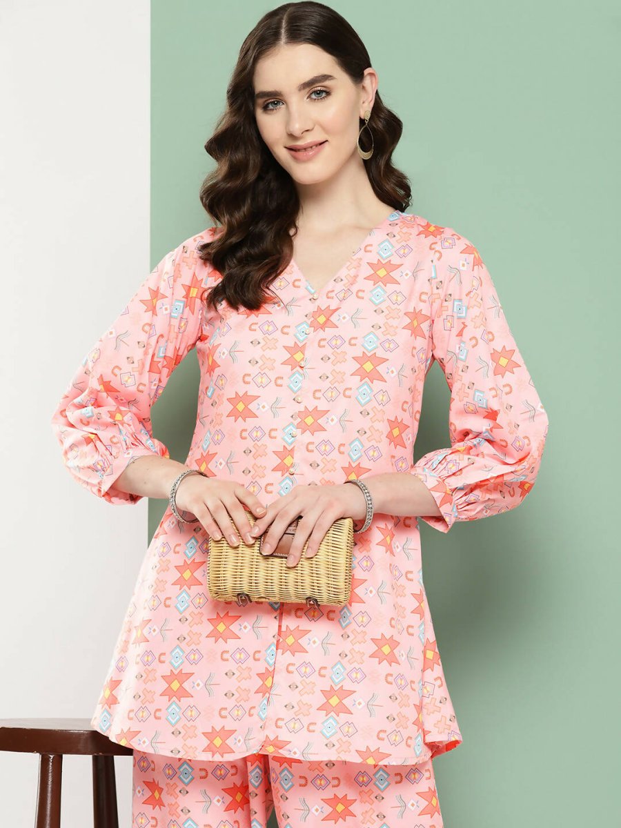Ahalyaa Women's Traditional Wear Co-ods - Pink