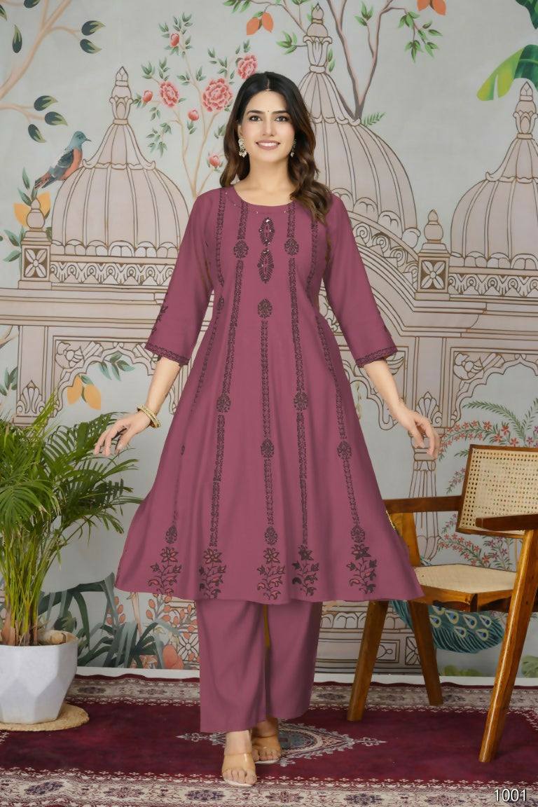 Ethnic Festive Wear Viscose Roman Silk Beet Stitched Pant Pair - Rashmika