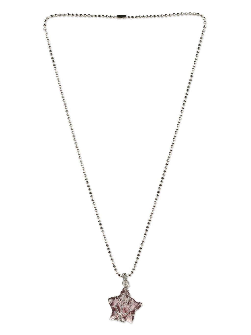 Women's Silver-Toned Purple Silver-Plated Handcrafted Chain - Ruby Raang