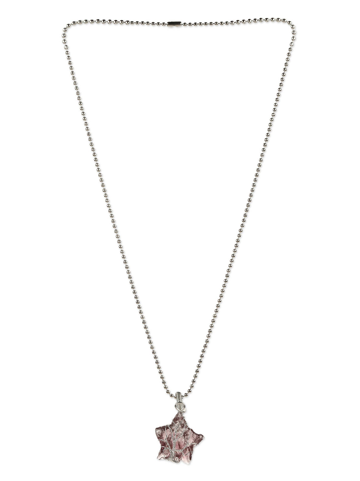 Women's Silver-Toned Purple Silver-Plated Handcrafted Chain - Ruby Raang