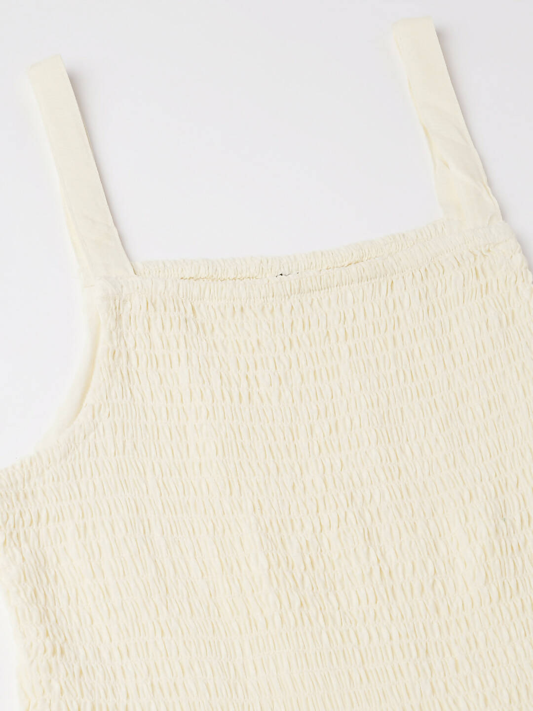White Cotton Solid Flared Dress with Printed Shrug - Yukti