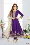 Joban Fashion Chinon Purple Color Kurta Set