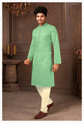 Joban Fashion C.Green Cotton Kurta Pyjama