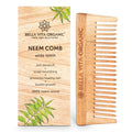 Bella Vita Organic Wide Teeth Wooden Comb for Detangled Hair