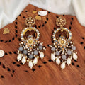 JS Fashion Designer Mehendi Polish Antique Earrings – Fancy Traditional Party Wear Jewelry for Women