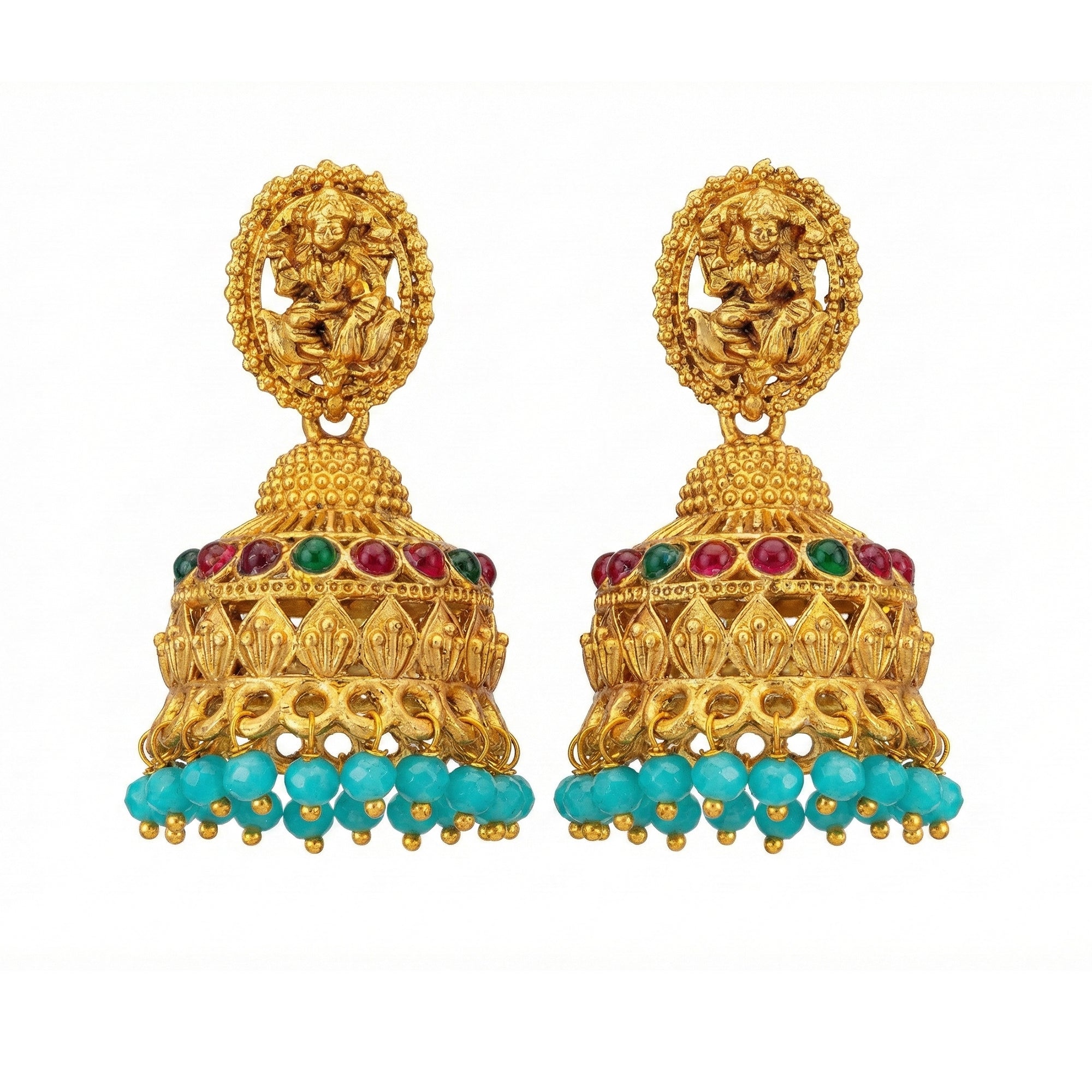 JS Fashion Antique Rajwadi Temple Designer Jhumka Earrings for Women & Girls
