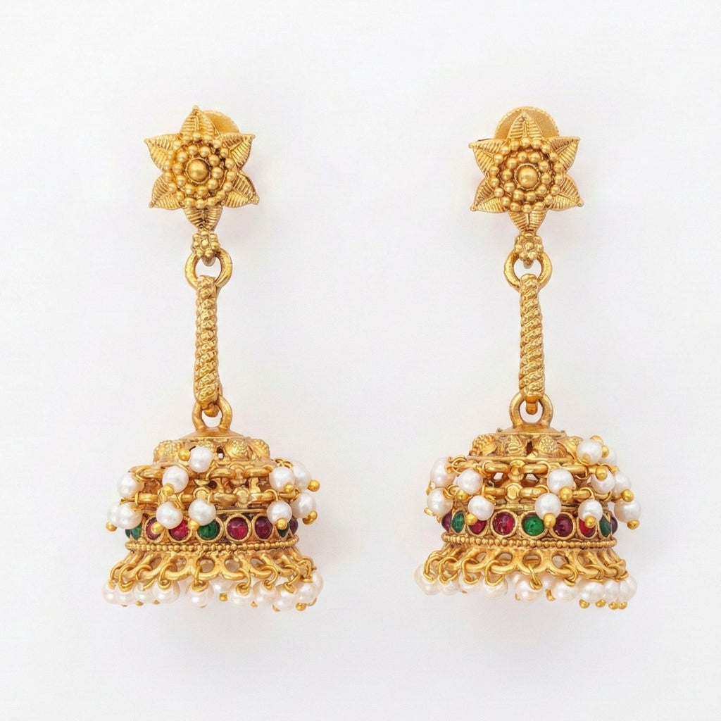 JS Fashion Traditional Rajwadi Jhumka Earrings for Women & Girls
