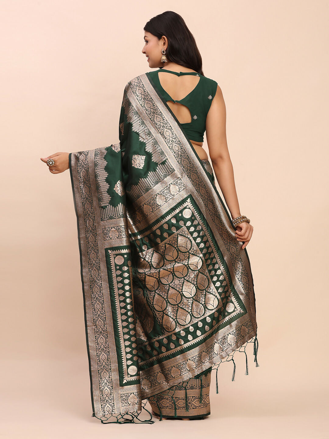 Shree Shyam Fashion Banarasi Silk Green Saree