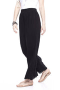 Mominos Fashion Reyon Cotton Black Embroidery Chikan Palazzo