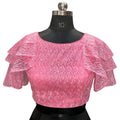 Vamika Pink Net Shifly Work Blouse