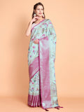 Vamsee Bhavi Pista Georgette Saree