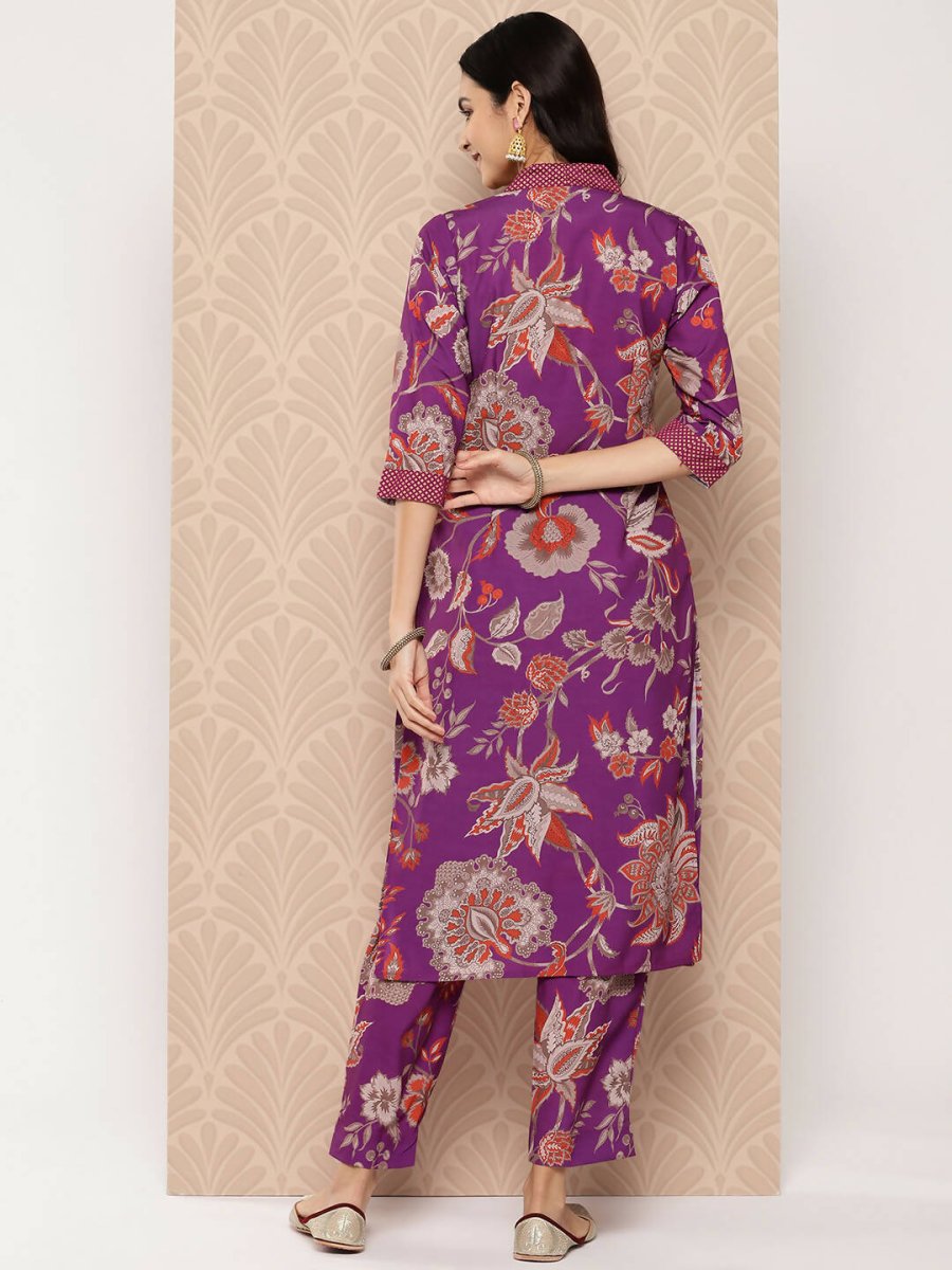 Ahalyaa Women's Traditional wear Kurta Set - Purple