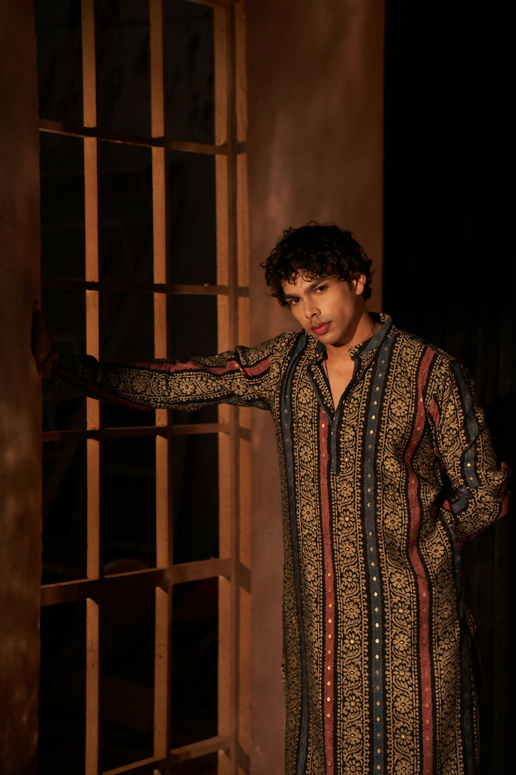 Multy Modal Silk Designer Printed Men's Kurta Set - Mahotsav