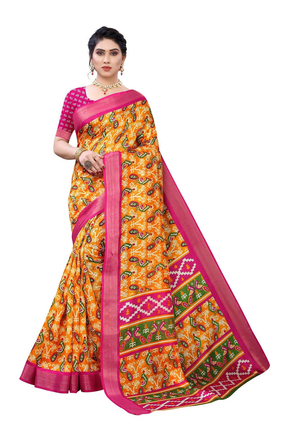 Vamika Mustard Linen Jari Border Saree (JANKI MUSTARD)