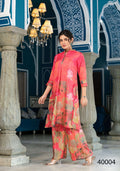 Designer Stylish Orange Pure Muslin Stitched Suit - Apoorva
