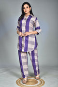Morchari Digital Print Semi Muslin Co-Ord Set Top & Trouser-Multicolor