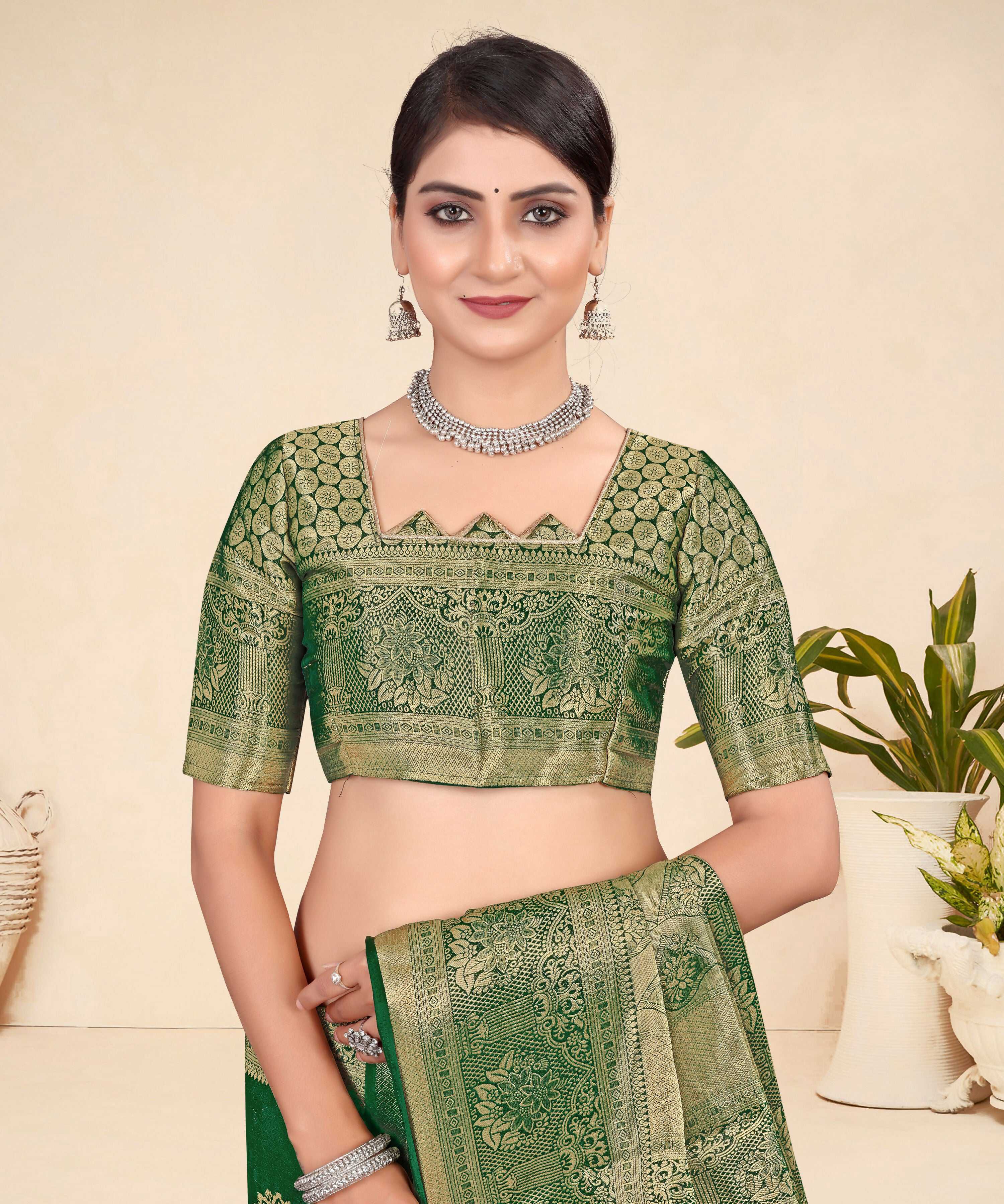 Green Viscose Weaving Designer Saree - Vandini