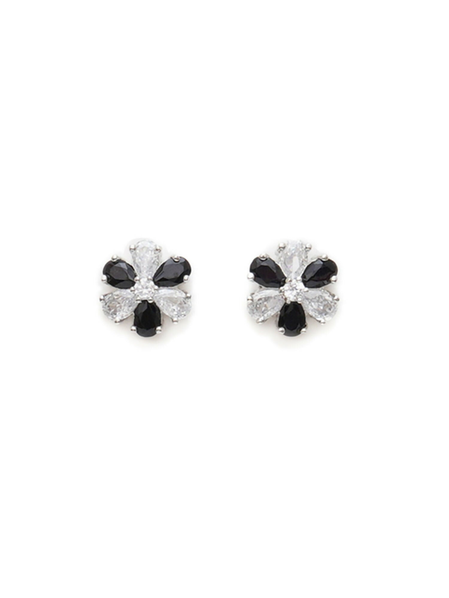 stone stud (Black and white) - Ruby Raang
