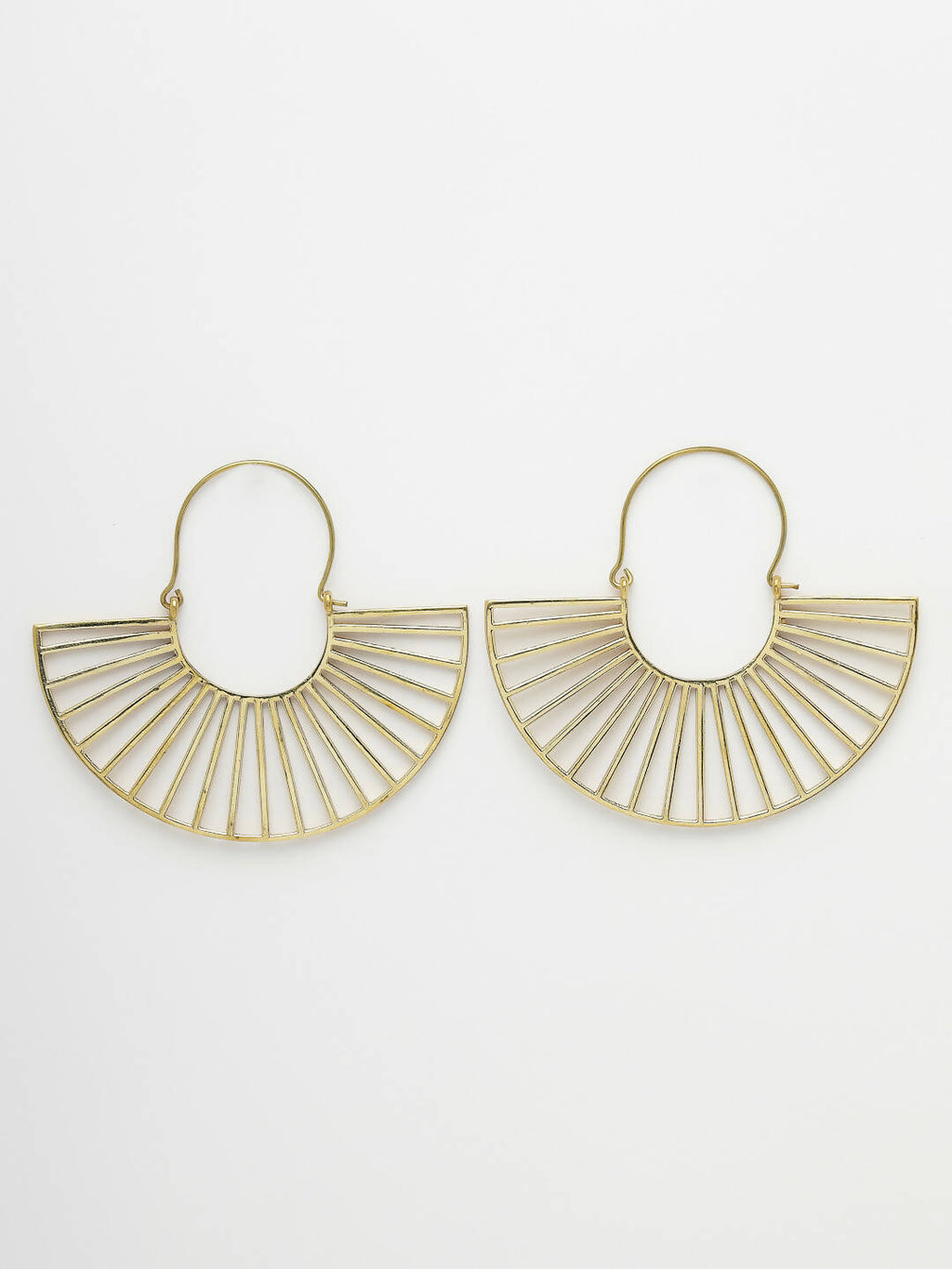NVR Women Golden Hoop Earrings