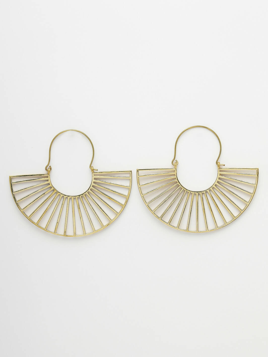 NVR Women Golden Hoop Earrings