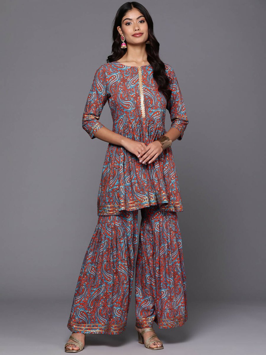 Ahalyaa Women's Traditional Wear Co-ods - Teal Blue