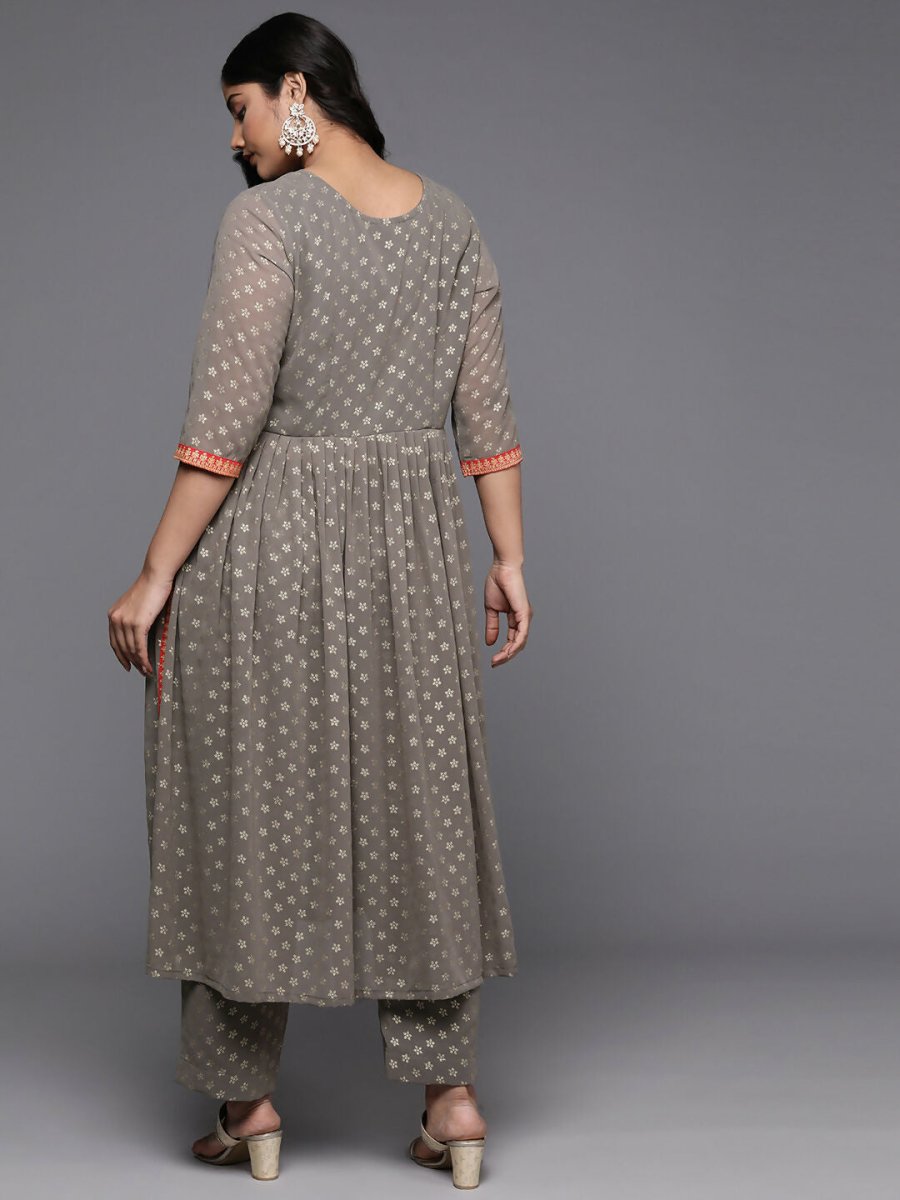Ahalyaa Women's Traditional wear Kurta Set - Grey