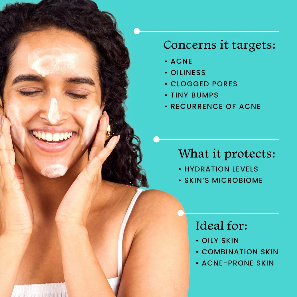 Foxtale 2% Salicylic Acid Acne Control Cleanser For Oily And Acne Prone Skin - Reduces Pimples and Breakouts