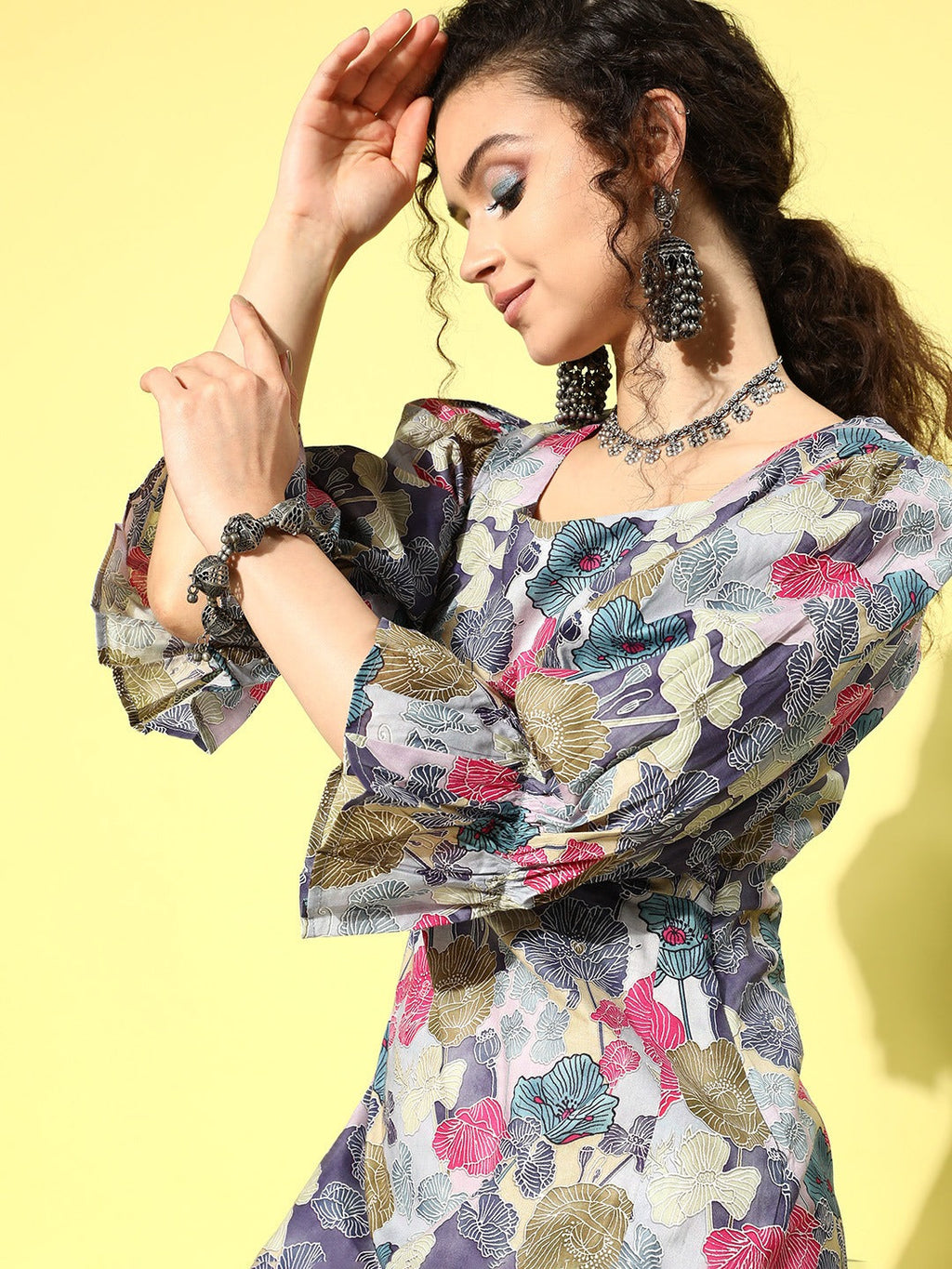 Yufta Ethnic Motifs Midi Dress