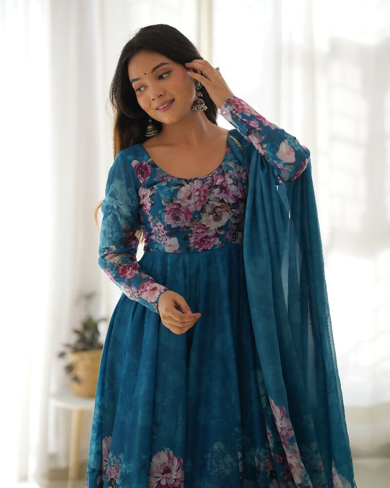 Joban Fashion Rama Kurta Set Organza Sequin Embroidery Work