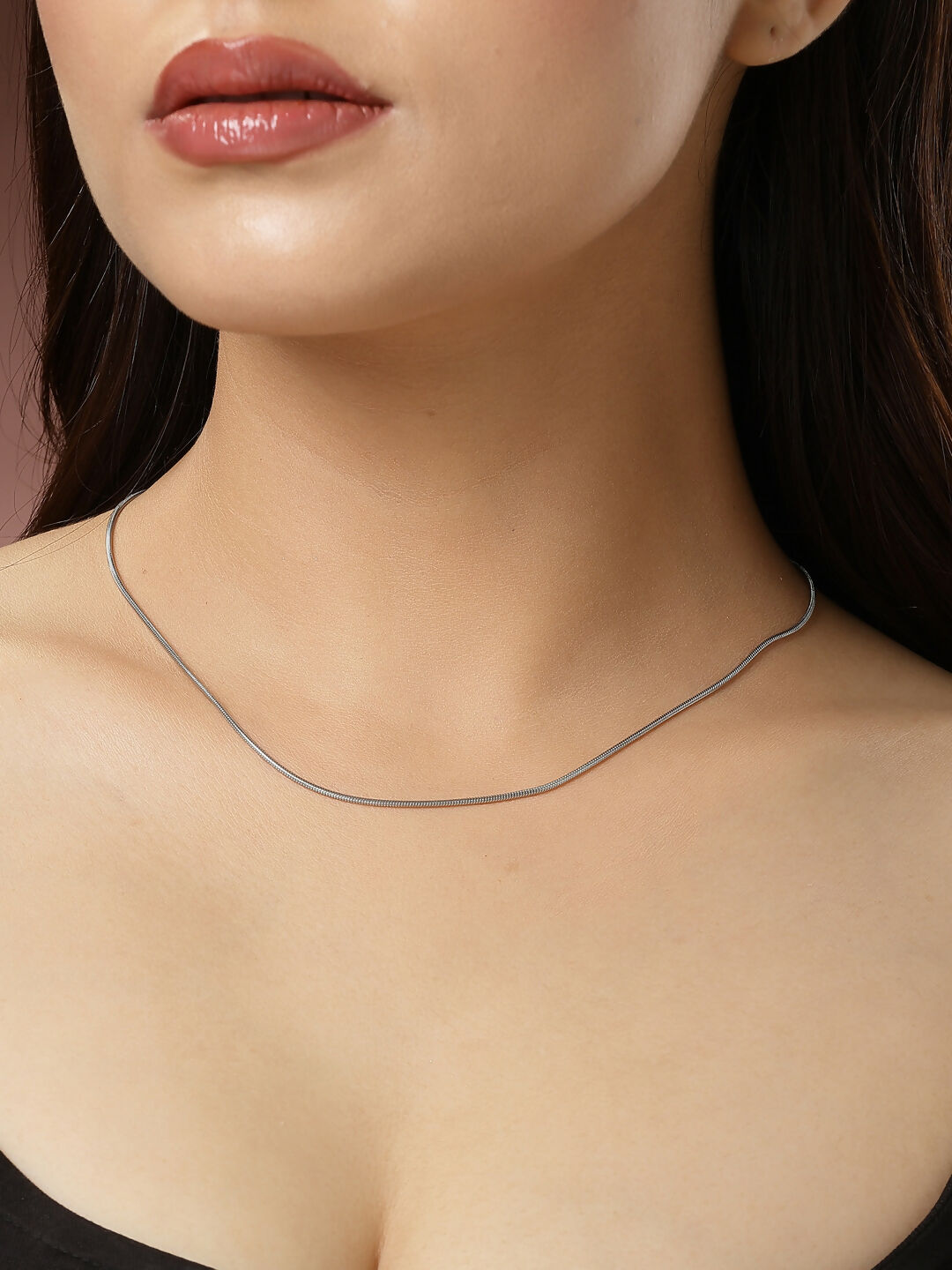 NVR Women's Set of 2 Silver & Gold Rhodium-Plated Minimal Chain