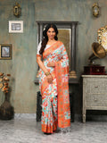 Shree Shyam Fashion Linen Cotton(Woven Work) Multicolour Saree