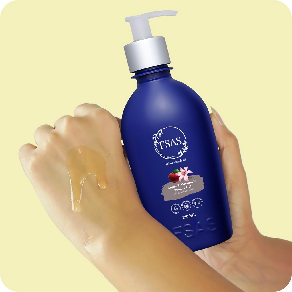 FSAS Health and Beauty 97% Plant-Derived Apple and Vitamin E Shower Gel