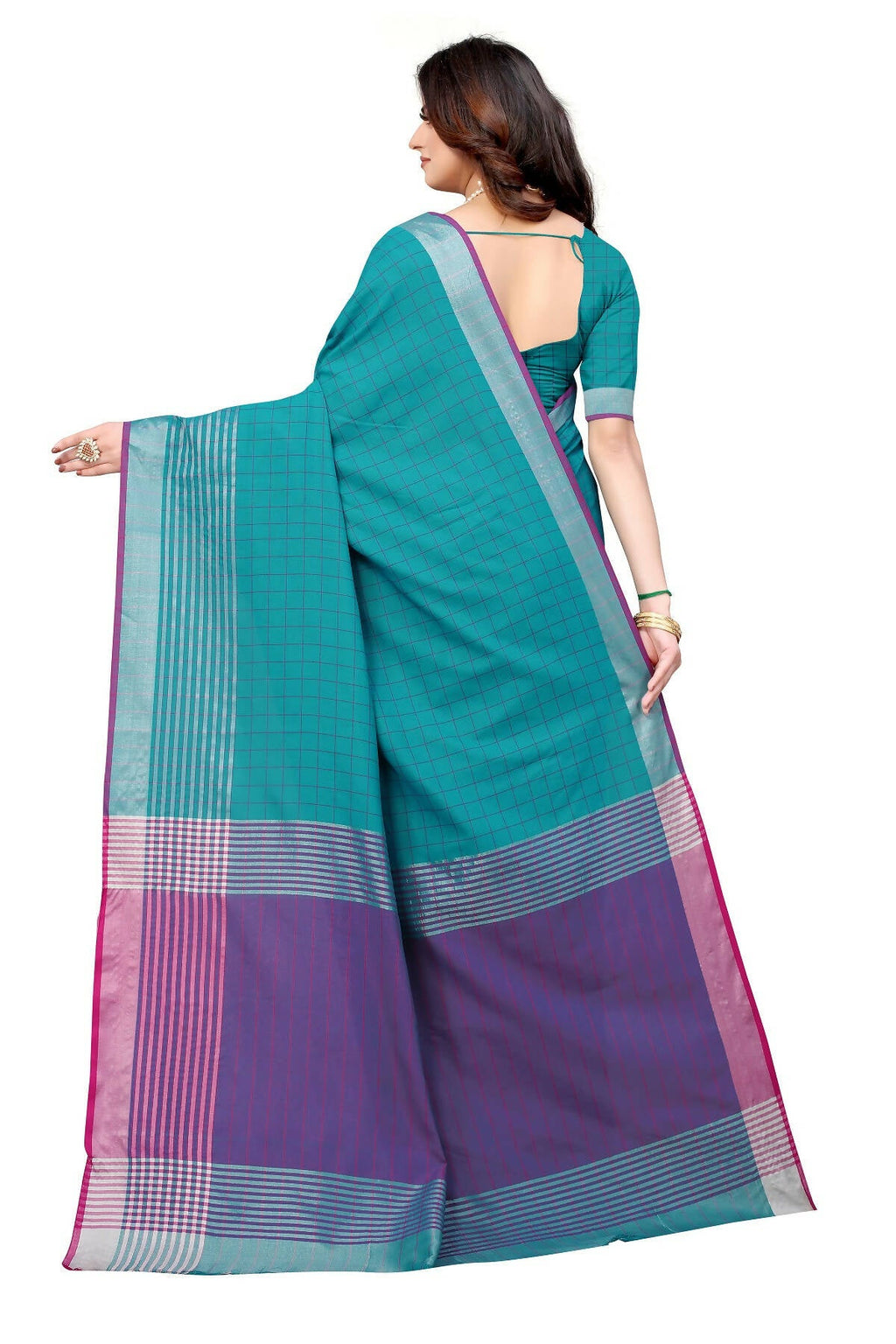 Vamika Blue Cotton Silk Saree