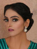 Kundan Earrings (silver) - Ruby Raang