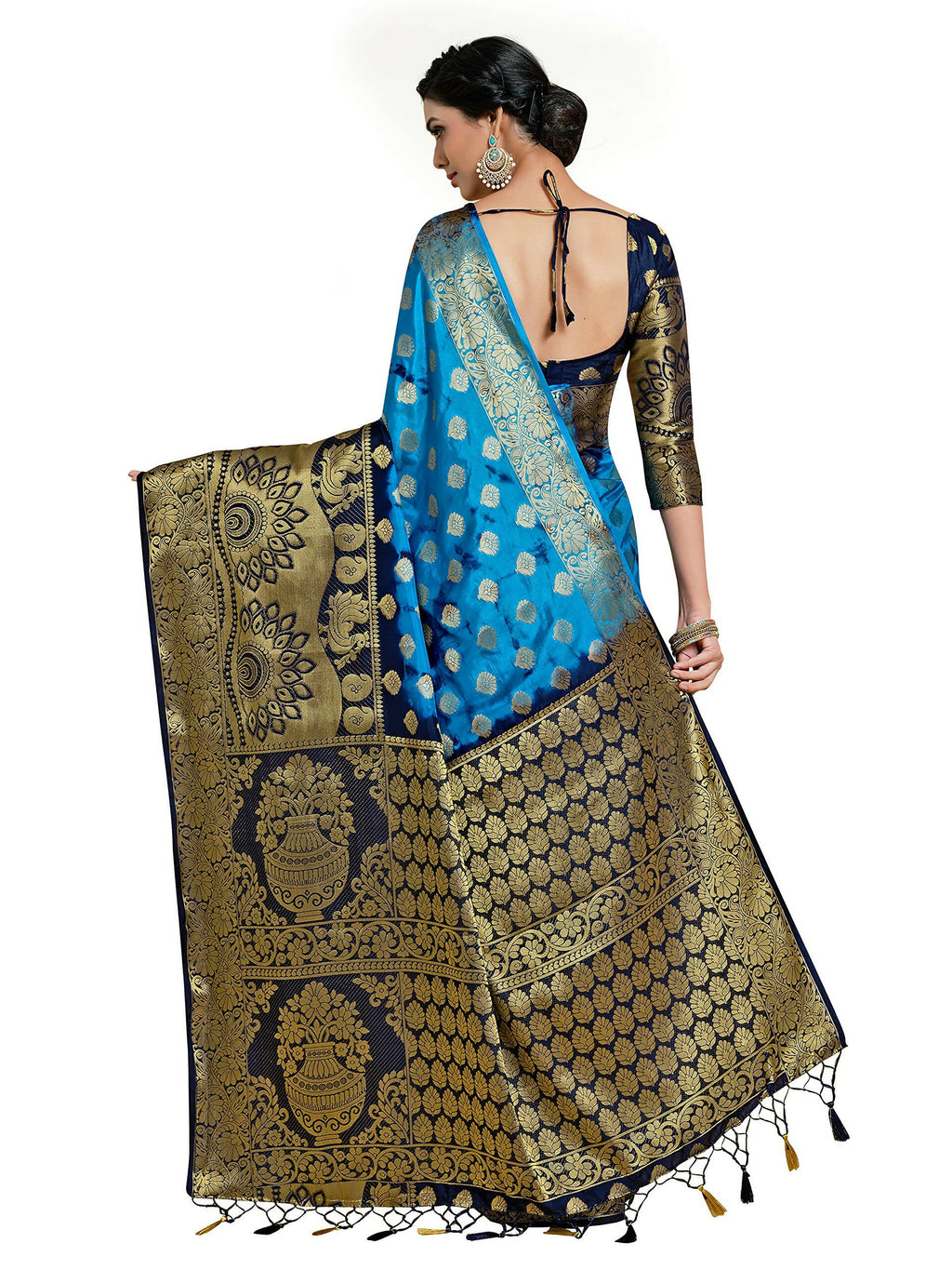 Mimosa Women's Banarasi Art Silk Multicolor Saree