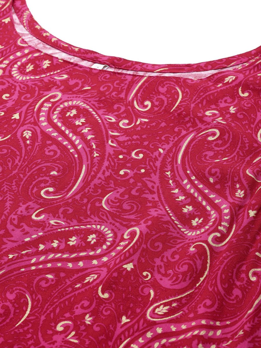 Ahalyaa Women's Traditional wear Kurta Set - Red