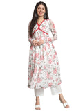 Fab Fashion White Floral Alia Cut Set