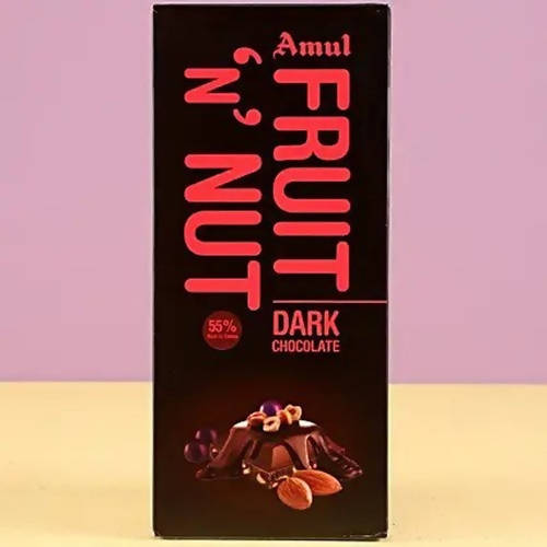 Rudraksha Rakhi & Bhai Ho To Aisa Amul Chocolate Sleeve