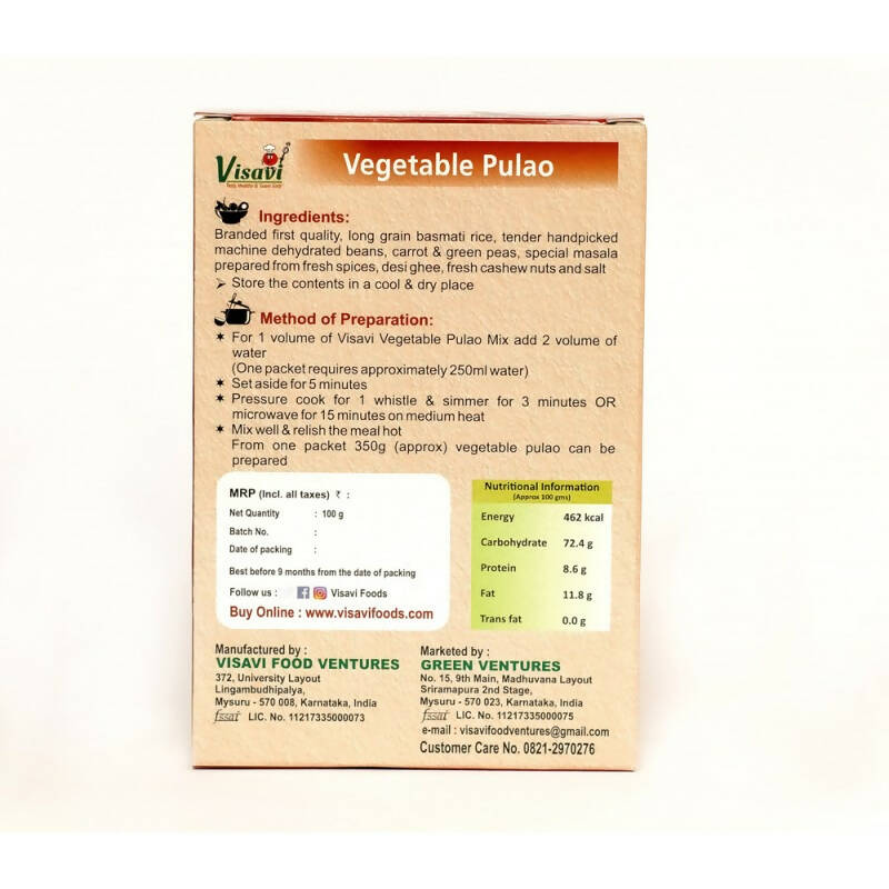 Visavi Vegetable Pulao