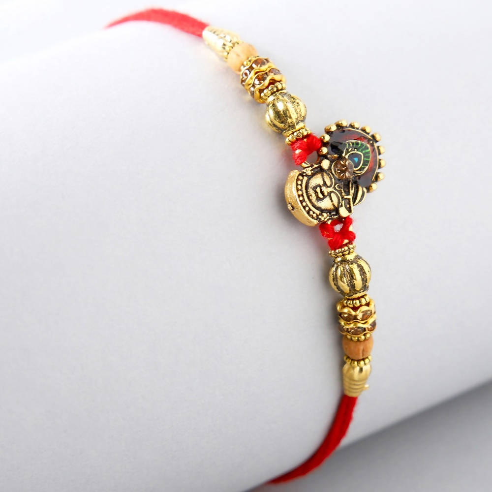 Serene Lord Krishna Rakhi & Cashew Jar