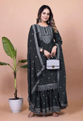 Lehenga Mart Designer Sharara Suit for women - Black