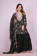 Lehenga Mart Designer Sharara Suit for women - Black