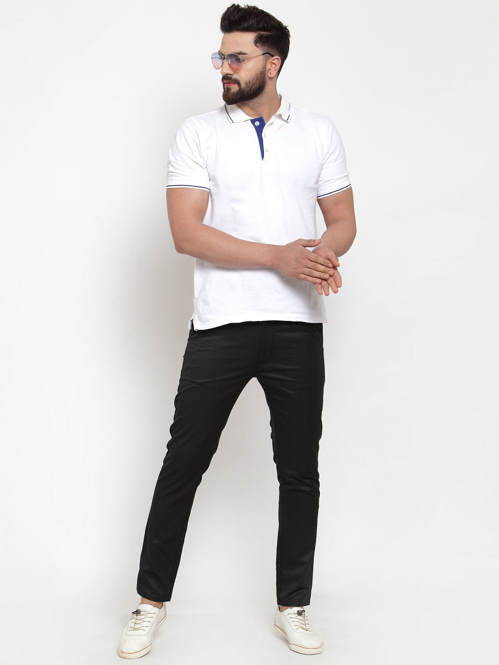 Jainish Men's Black Solid Formal Trousers ( FGP 253Black )