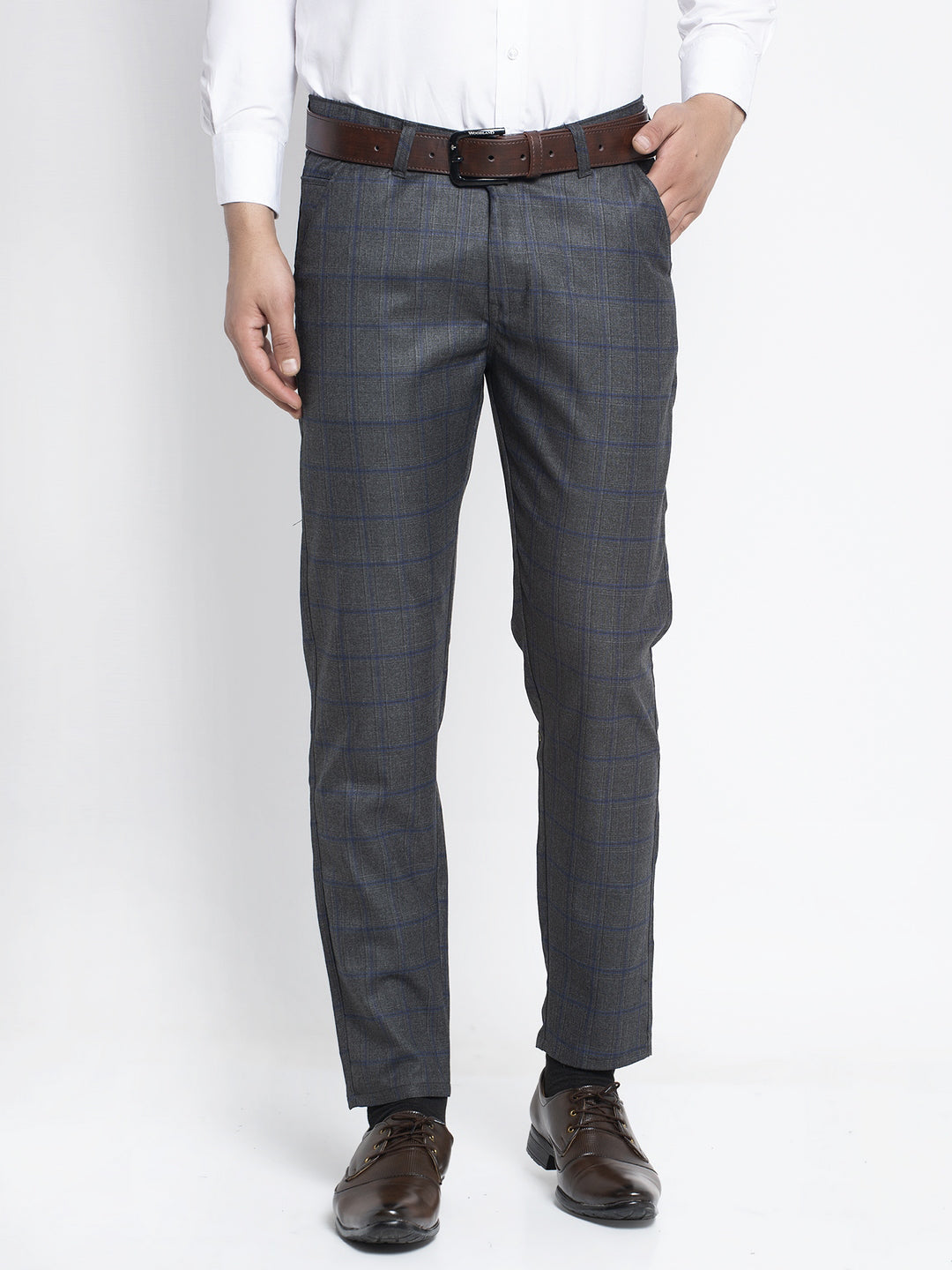 Jainish Men's Black Formal Trousers ( FGP 261Black )