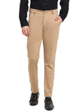 Jainish Men's Beige 4-Way Lycra Tapered Fit Trousers ( FGP 269Beige )